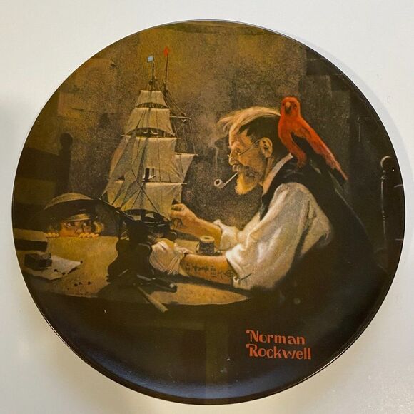 Norman Rockwell "The Ship Builder" Collector Plate Knowles 1980 Vtg - Picture 1 of 4